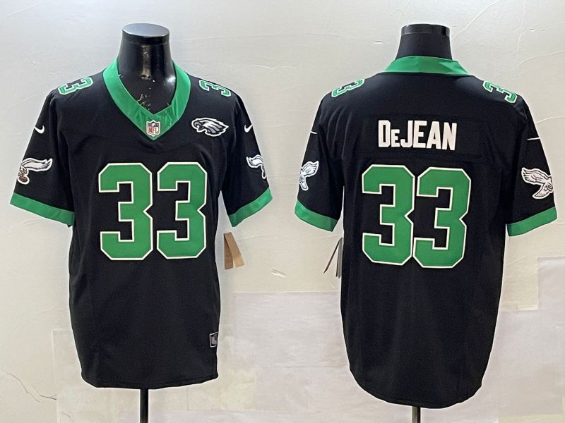 Men Philadelphia Eagles #33 DeJean Black Retro three generations 2025 Nike Limited NFL Jersey style 3